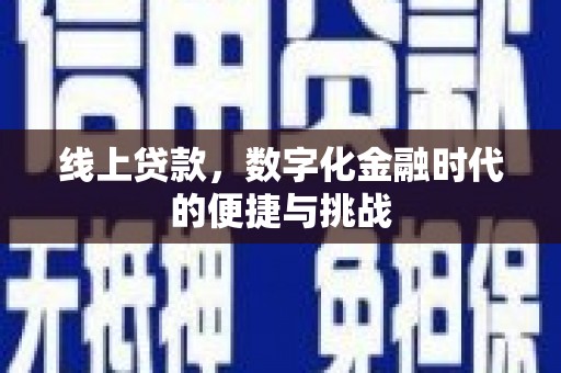 云和线上贷款，数字化金融时代的便捷与挑战