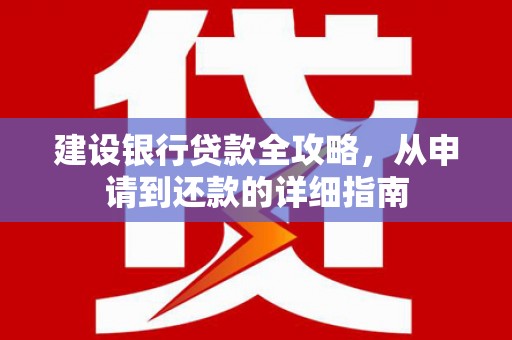云和建设银行贷款全攻略，从申请到还款的详细指南