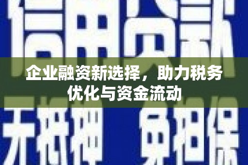 云和企业融资新选择，助力税务优化与资金流动