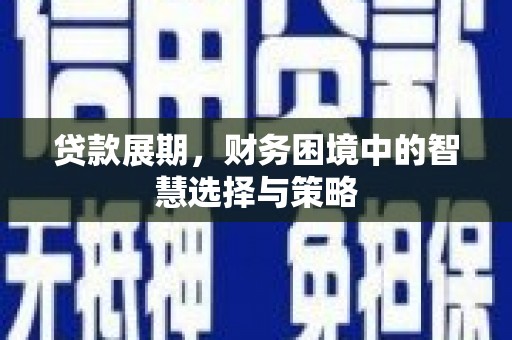 云和贷款展期，财务困境中的智慧选择与策略
