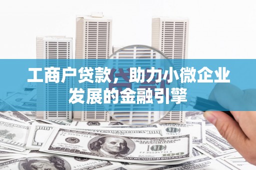 云和工商户贷款，助力小微企业发展的金融引擎