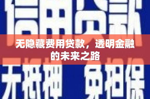 云和无隐藏费用贷款，透明金融的未来之路