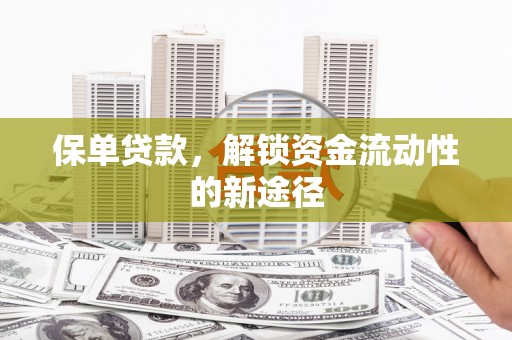 云和保单贷款，解锁资金流动性的新途径