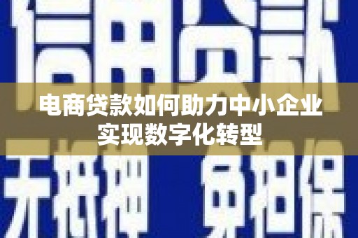 云和电商贷款如何助力中小企业实现数字化转型