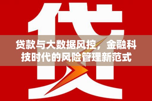 云和贷款与大数据风控，金融科技时代的风险管理新范式