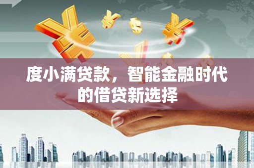云和度小满贷款，智能金融时代的借贷新选择