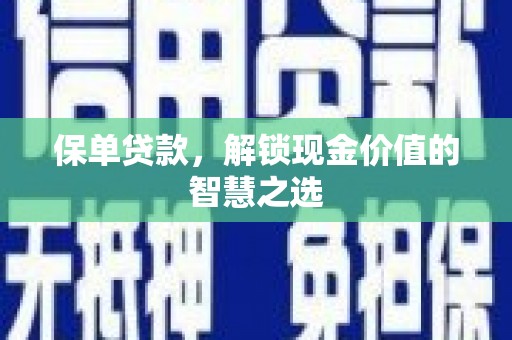云和保单贷款，解锁现金价值的智慧之选