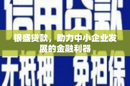 云和银盛贷款，助力中小企业发展的金融利器