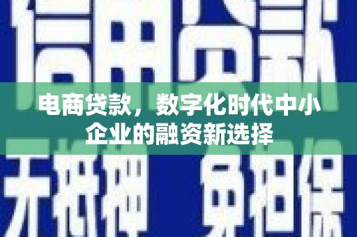 云和电商贷款，数字化时代中小企业的融资新选择