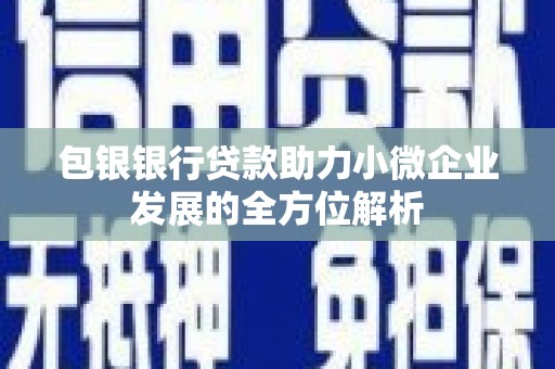 云和包银银行贷款助力小微企业发展的全方位解析