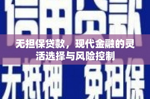 云和无担保贷款，现代金融的灵活选择与风险控制