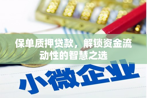 云和保单质押贷款，解锁资金流动性的智慧之选