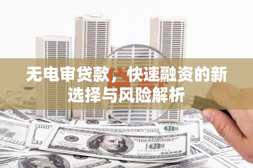 云和无电审贷款，快速融资的新选择与风险解析