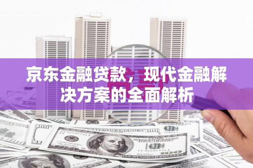 云和京东金融贷款，现代金融解决方案的全面解析