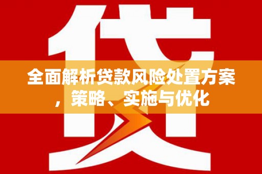 云和全面解析贷款风险处置方案，策略、实施与优化