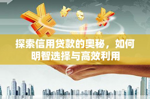 云和探索信用贷款的奥秘，如何明智选择与高效利用