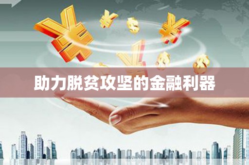 云和助力脱贫攻坚的金融利器